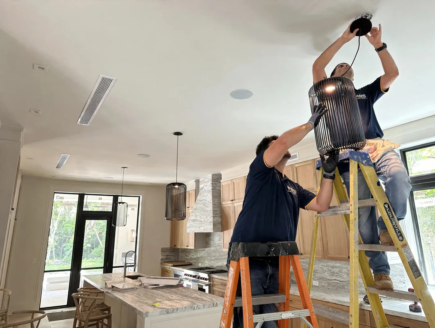 Luis of WES Electrical Services at work